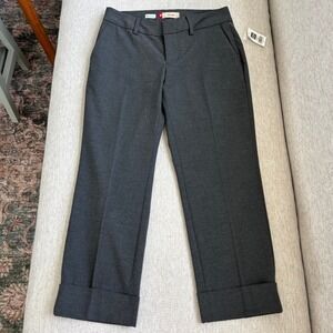 Vintage Gap Y2K Carpis Cuffed Cropped Dress Pants Size 0 Office Siren Indie NWT